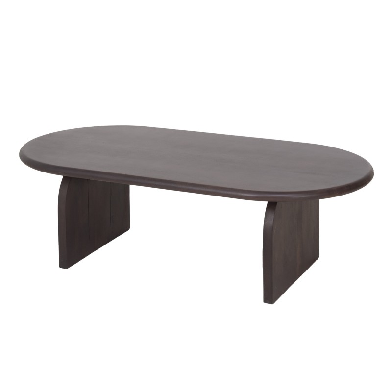 Moderne ovale salontafel van massief hout 140 cm - Enoa