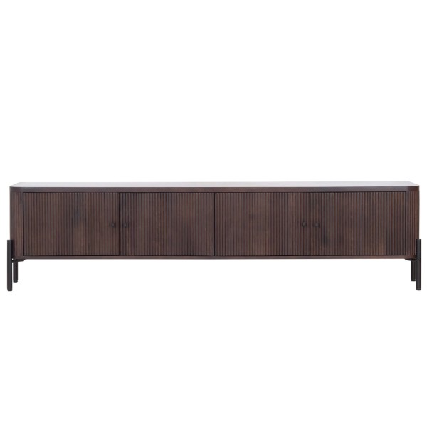 Modern tv-meubel van massief hout 200 cm (hangend of staand) - Sohana