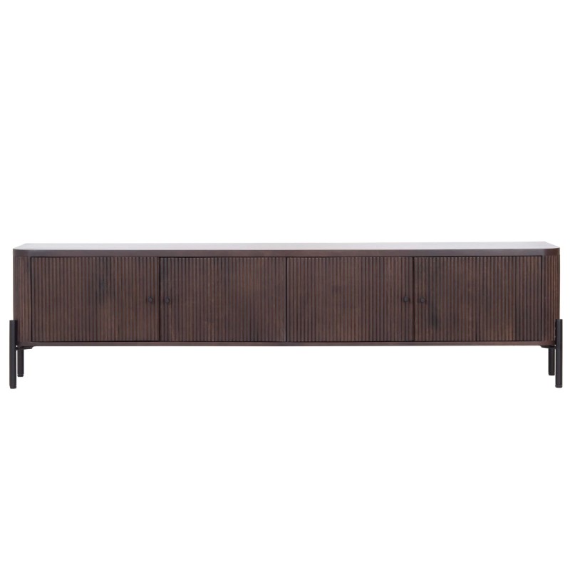 Modern tv-meubel van massief hout 200 cm (hangend of staand) - Sohana
