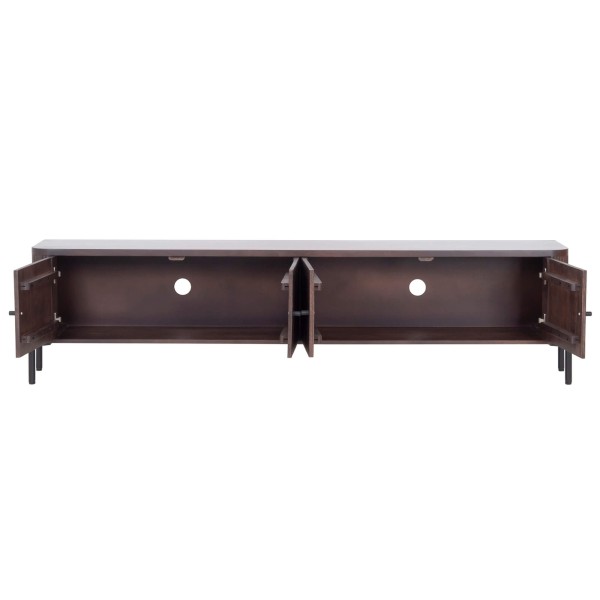 Modern tv-meubel van massief hout 200 cm (hangend of staand) - Sohana