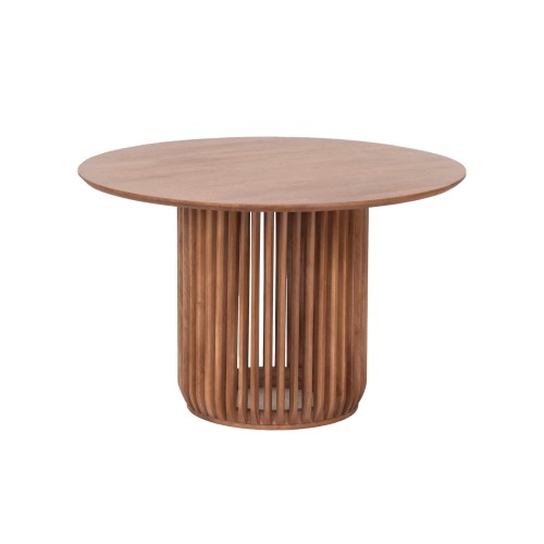 Ronde eettafel van naturel massief hout 120 cm - Kumo