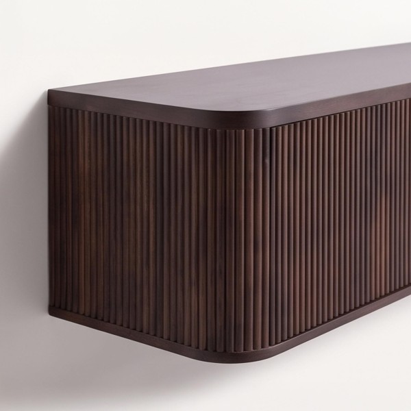 Modern tv-meubel van massief hout 200 cm (hangend of staand) - Sohana