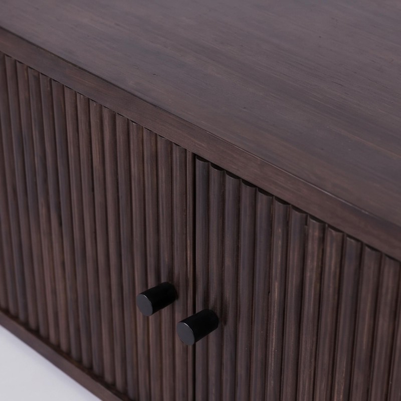 Modern tv-meubel van massief hout 200 cm (hangend of staand) - Sohana