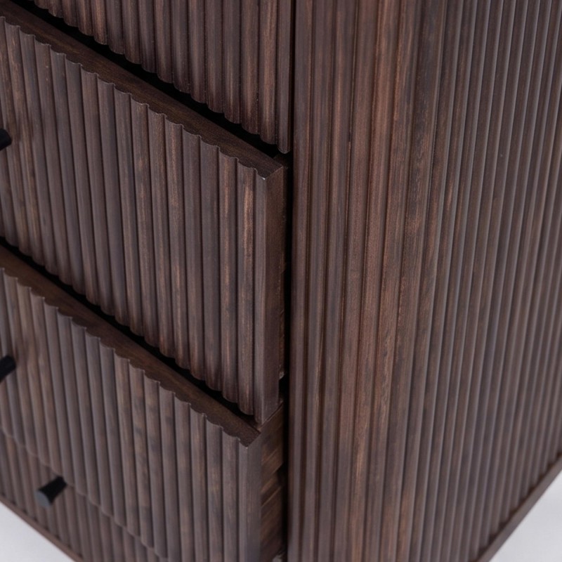 Moderne kast van bruin massief hout - Sohana