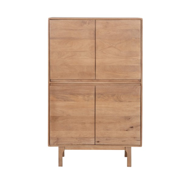 Opbergkast van naturel massief hout 90 cm - Ivar
