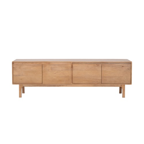 Tv-meubel van massief natuurlijk hout 180 cm (hangend of vrijstaand) - Ivar