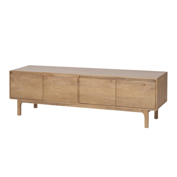 Tv-meubel van massief natuurlijk hout 180 cm (hangend of vrijstaand) - Ivar