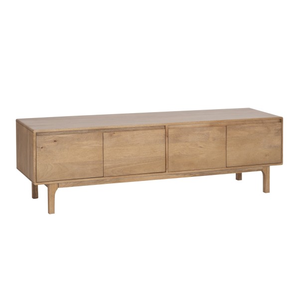 Tv-meubel van massief natuurlijk hout 180 cm (hangend of vrijstaand) - Ivar