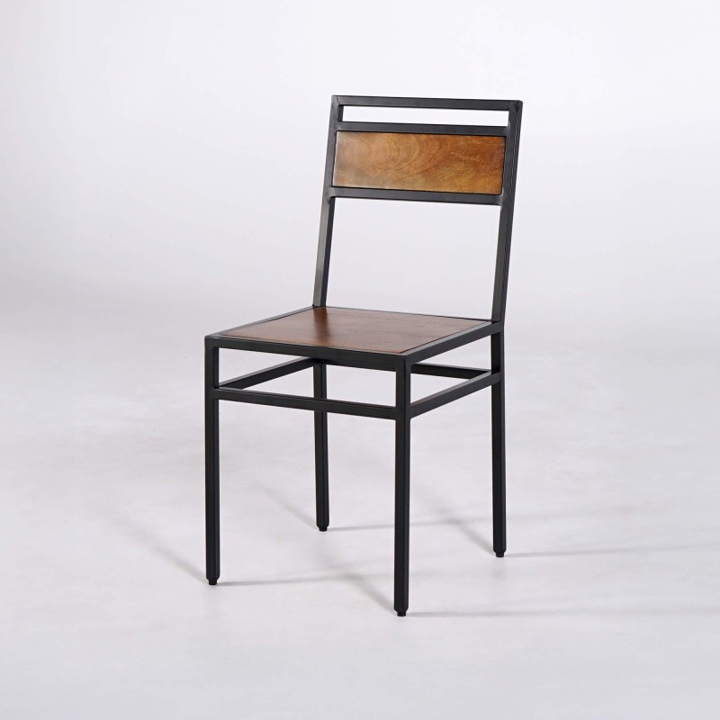Houten en metalen stoel - Jen