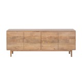 Dressoir van naturel massief hout 200 cm - Ivar