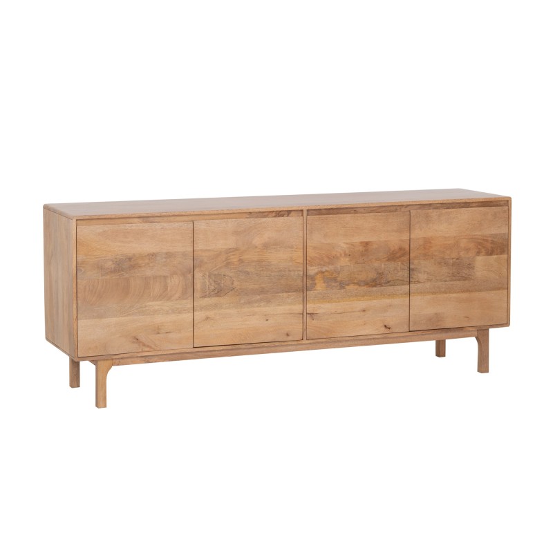 Dressoir van naturel massief hout 200 cm - Ivar