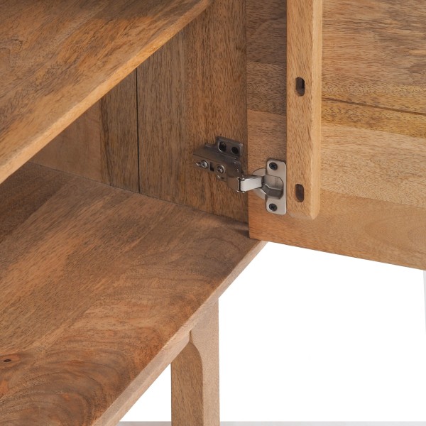 Dressoir van naturel massief hout 200 cm - Ivar