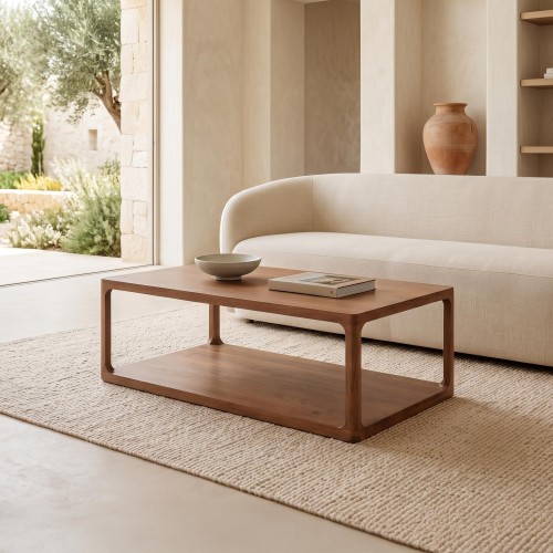 Salontafel van naturel massief hout - Elven