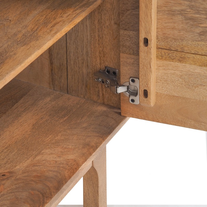 Dressoir van naturel massief hout 100 cm - Ivar