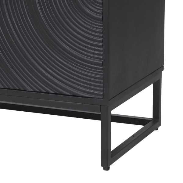 Modern design dressoir van zwart massief hout 170 cm - Radian
