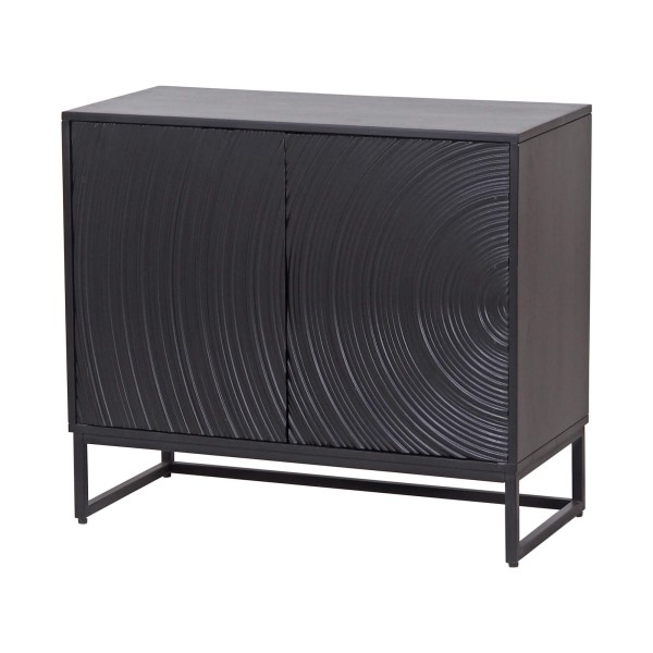 Modern design dressoir van zwart massief mangohout - 85 cm - Radian