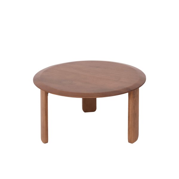 Set van 2 ronde nesttafels van massief hout - Noma