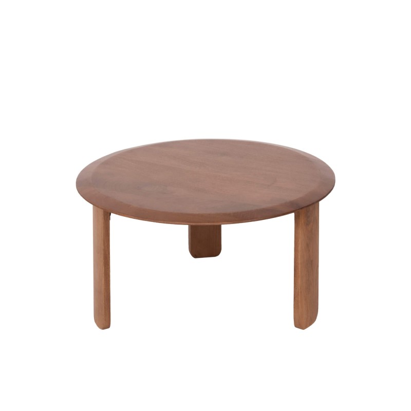 Set van 2 ronde nesttafels van massief hout - Noma