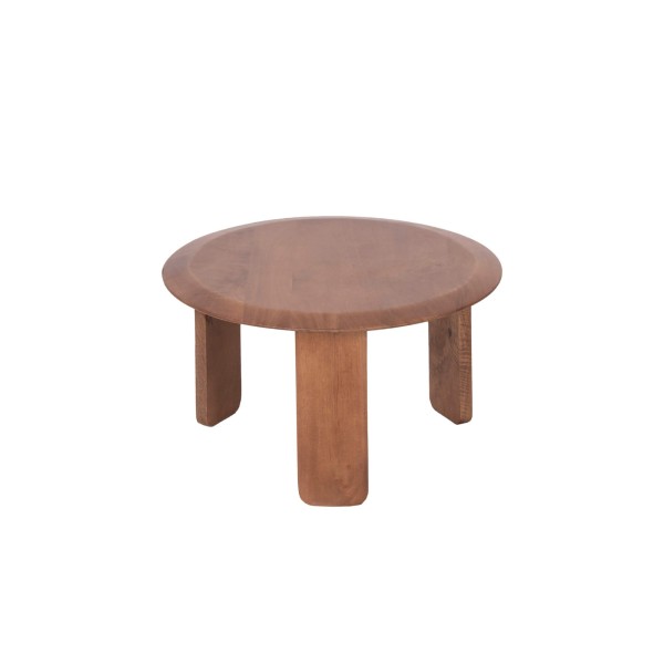 Set van 2 ronde nesttafels van massief hout - Noma