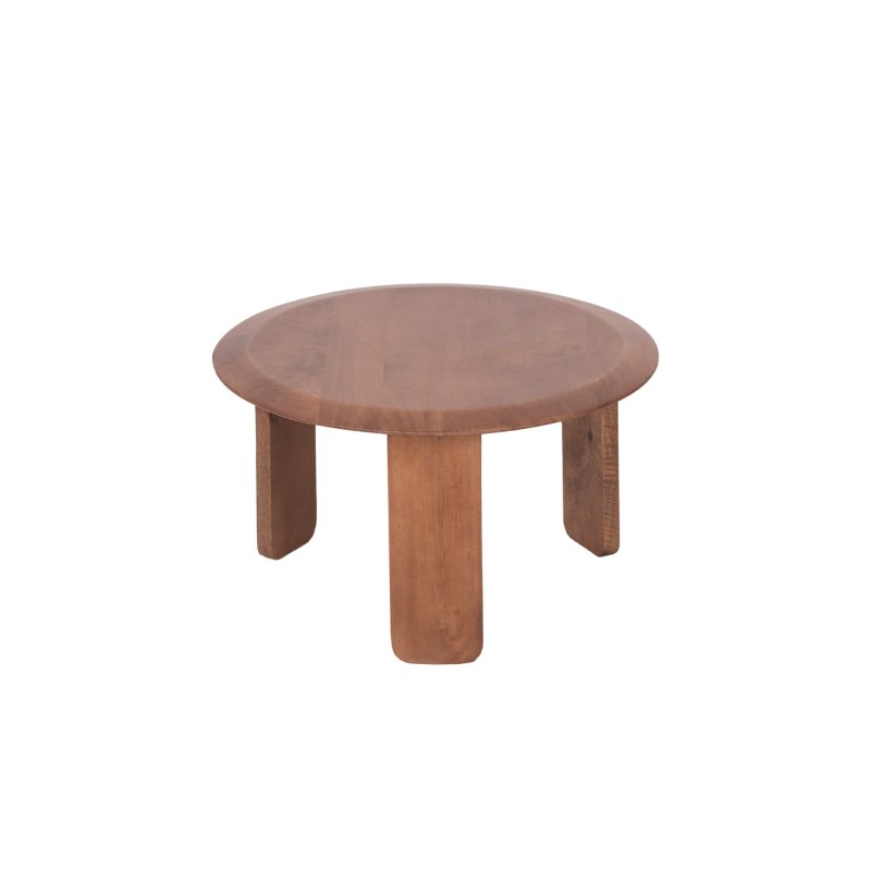 Set van 2 ronde nesttafels van massief hout - Noma