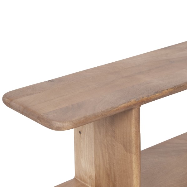 Design boekenkast van naturel massief hout 170 cm - Varda