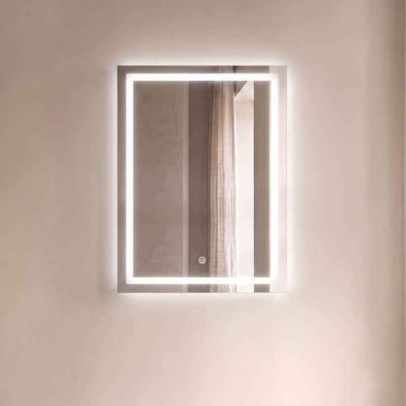 Badkamerspiegel met LED-verlichting 60 x 80 cm