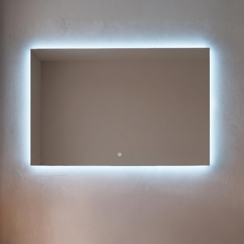 Grote badkamerspiegel met LED-verlichting 120 x 80 cm