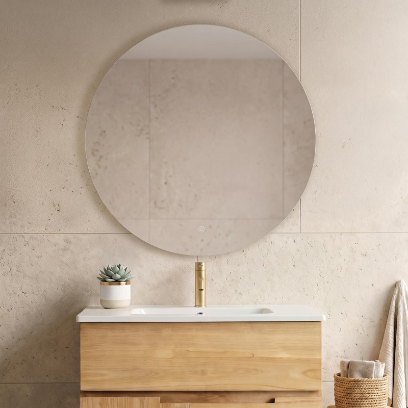 Grote ronde badkamerspiegel met LED-verlichting 80 cm