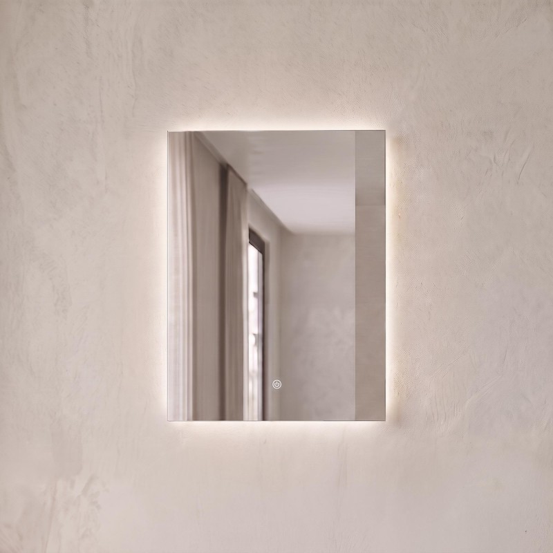 Badkamerspiegel met LED-verlichting 60 x 80 cm