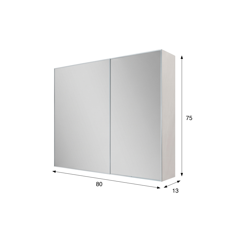 Badkamerkast met spiegel 80 x 75 cm