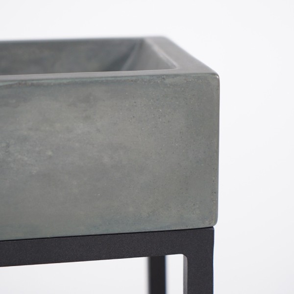 Handwasbak met handdoekrek en betonnen waskom - Core