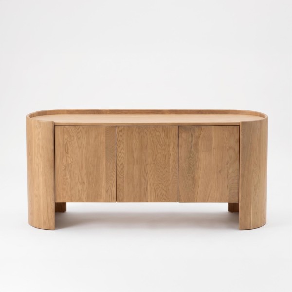 Dressoir in massief eikenhout met 3 deuren 165 cm - Lago