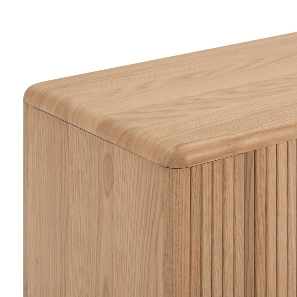 Design dressoir van natuurlijk eikenhout met schuifdeuren 180 cm - Kael