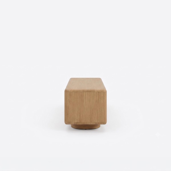 Design tv-meubel van eikenhout met schuifdeuren 200 cm - Kael