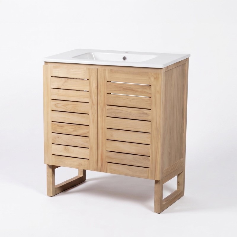 Badkamermeubel van massief teakhout 80 cm - Mentari