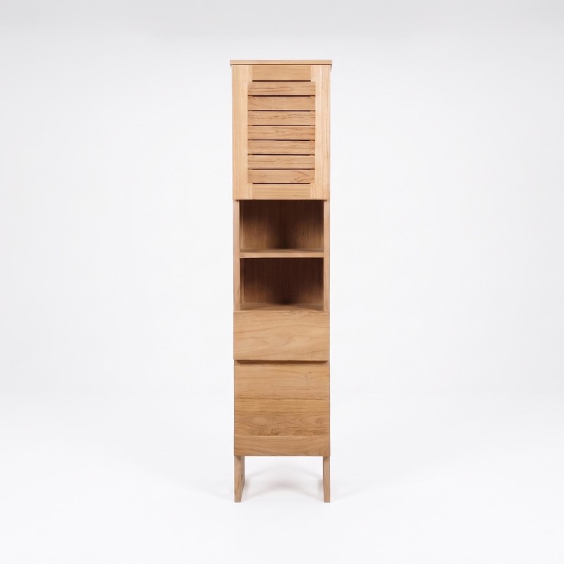 Kolomkast voor de badkamer van massief hout - Mentari