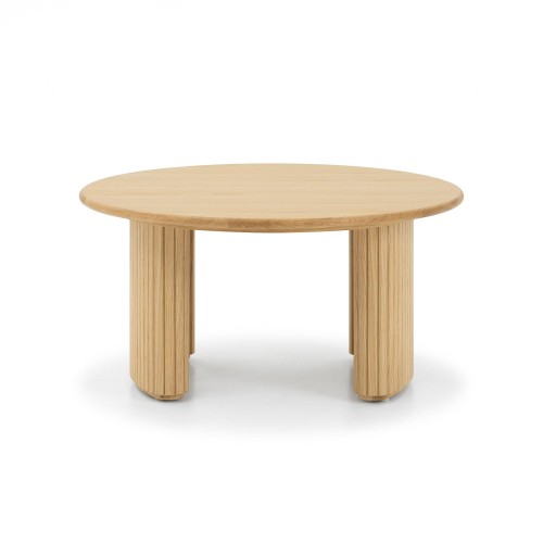 Ronde salontafel van eikenhout - Noji