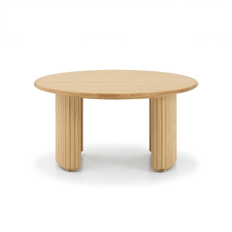 Ronde salontafel van eikenhout - Noji