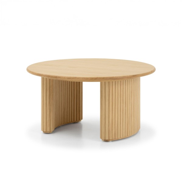 Ronde salontafel van eikenhout - Noji