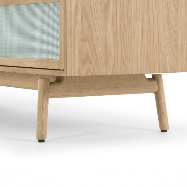 Tv-meubel van natuurlijk eikenhout 160 cm - Elin