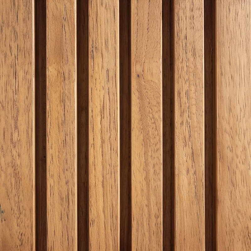Badkamerspiegel voor aan de muur in teakhout - Amaya