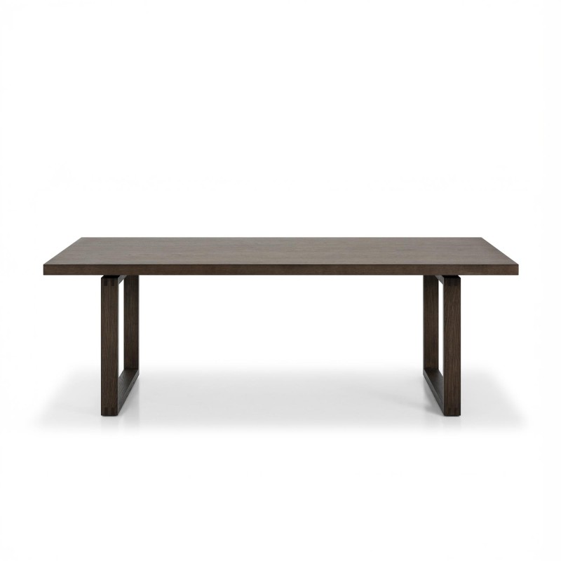 Eettafel van donker eikenhout 220 cm - Oria