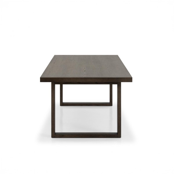 Eettafel van donker eikenhout 220 cm - Oria
