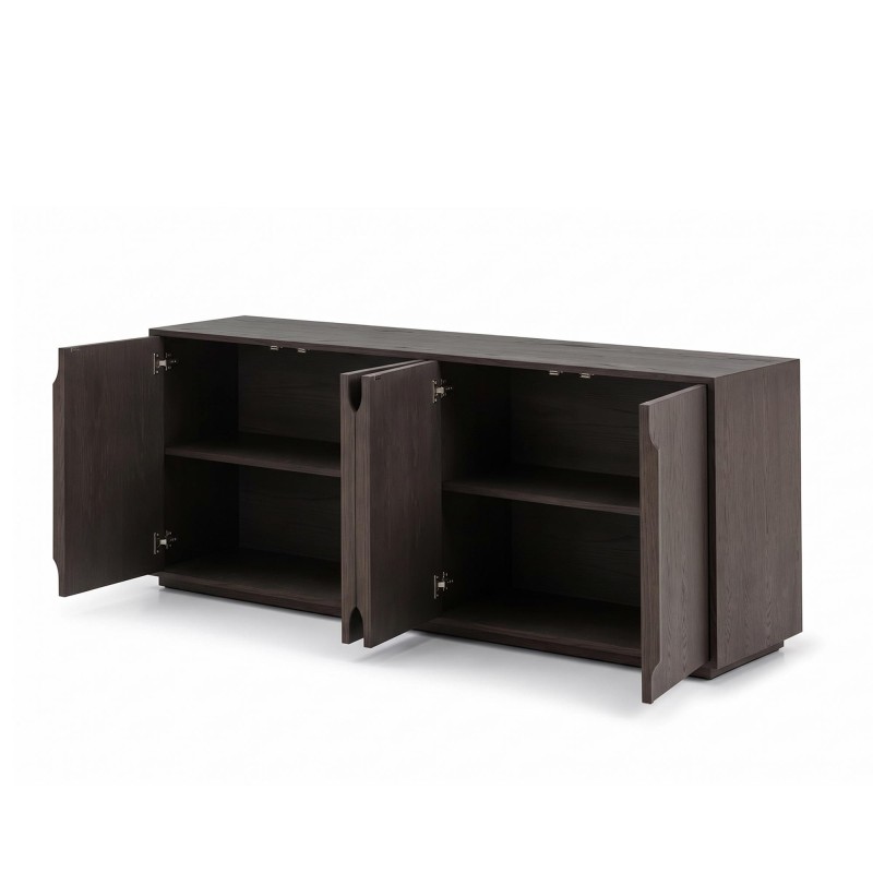 Dressoir van donker eikenhout 185 cm - Oria