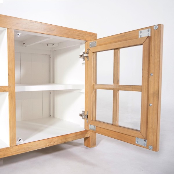 Tv-meubel in natuurlijk massief grenenhout 160 cm - Ashford