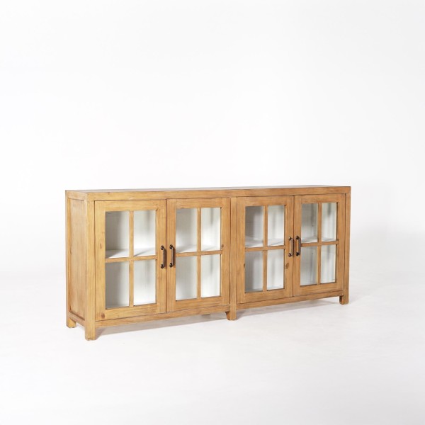 Dressoir in natuurlijk massief grenenhout 210 cm - Ashford