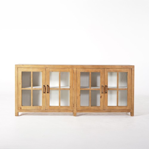 Dressoir in natuurlijk massief grenenhout 210 cm - Ashford