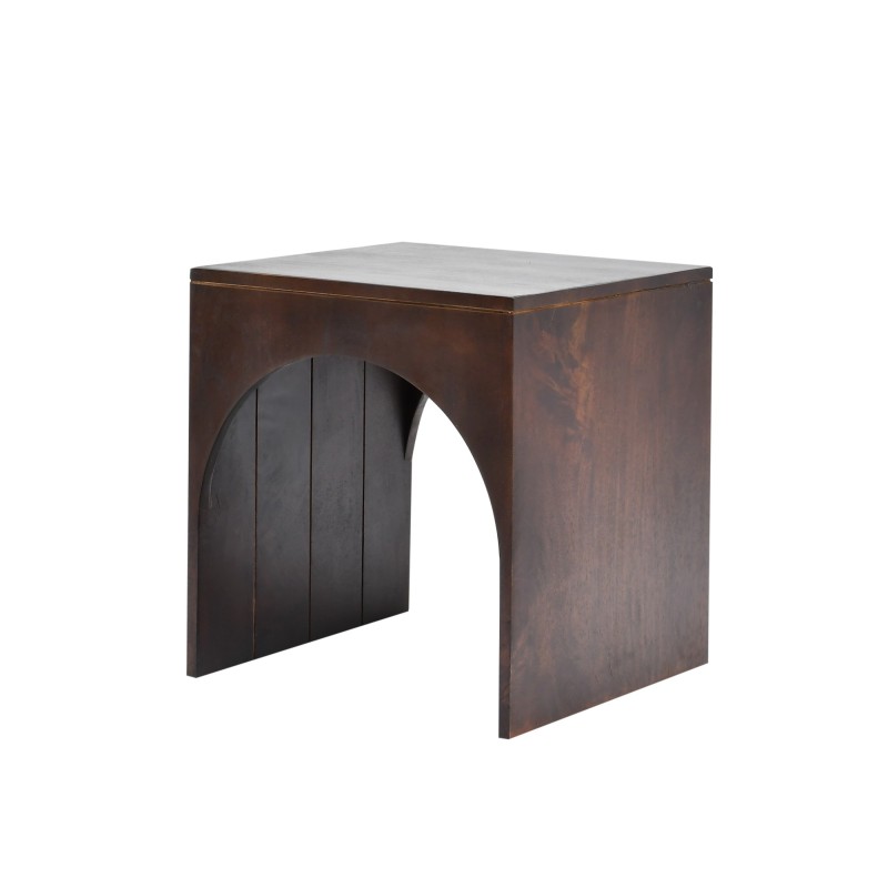 Set van 2 donkerhouten massief houten nesttafels - Isak