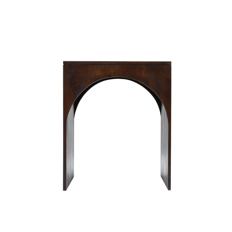 Set van 2 donkerhouten massief houten nesttafels - Isak