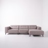 Hoekbank 5-zits in stof met chaise longue rechts - Zoya